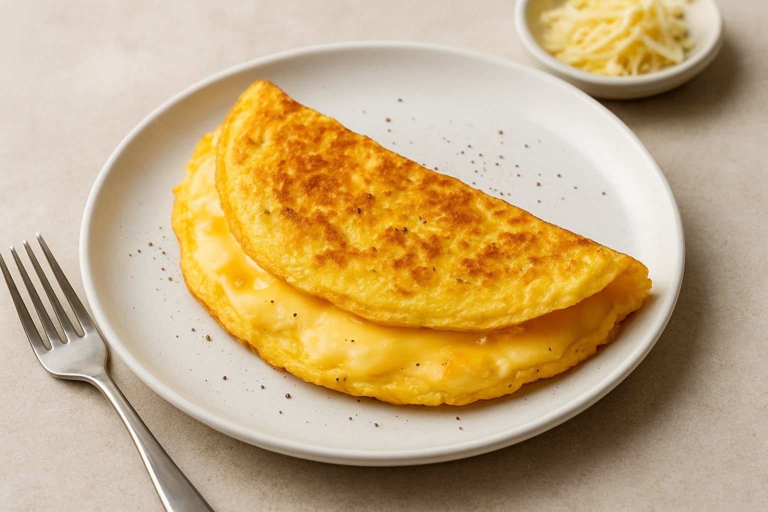 cheese & egg omelette easy keto breakfast